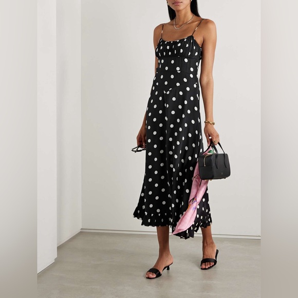 Doen Dresses & Skirts - Doen Rosario Silk Dress Polka Dot szS